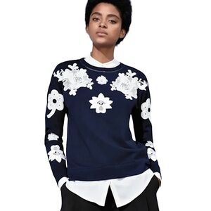 Victoria Beckham for Target Floral Lace Appliqué Top size 2X